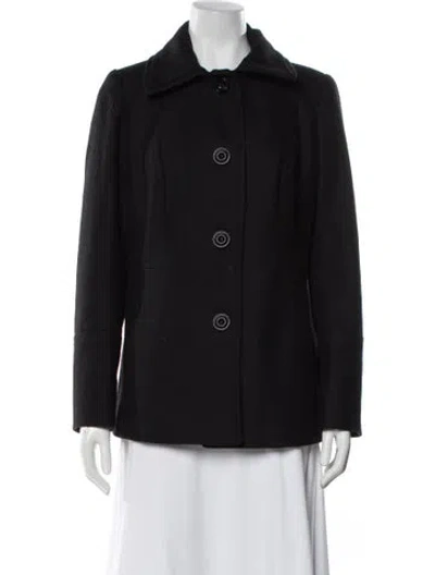 Pre-owned London Fog Wool Coat In Black