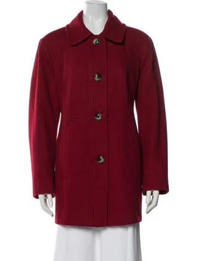 Pre-owned London Fog Wool Coat In Red