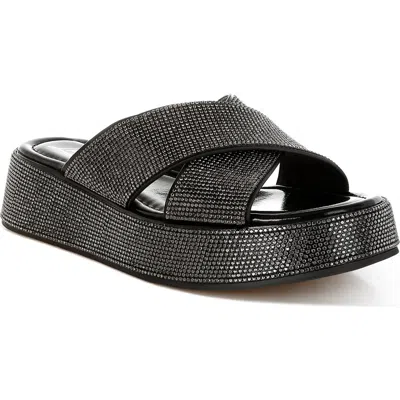 London Rag Adena Crystal Embellished Platform Sandal In Multi