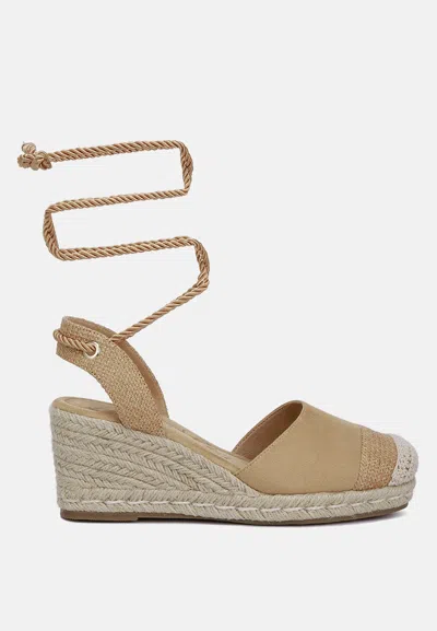 London Rag Aiden Lace-up Crochet Espadrilles In Multi
