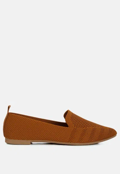 London Rag Akili Knit Textile Solid Flats In Multi