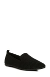 London Rag Akili Textured Knit Pointed Toe Flat In Black