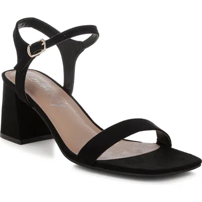 London Rag Akiya Block Heel Sandal In Black