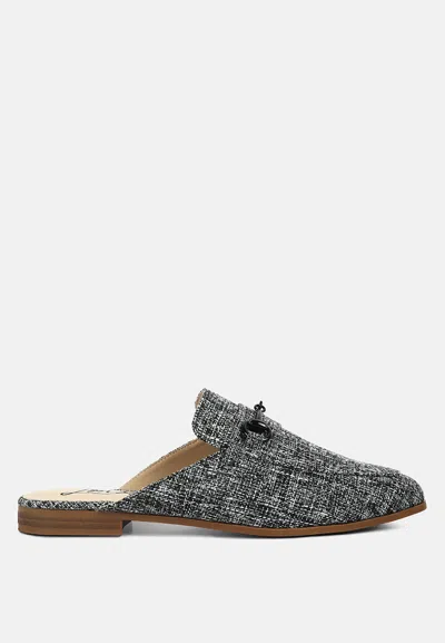 London Rag Akua Horsebit Embellished Mules In Grey
