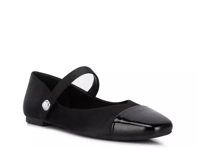 London Rag Albi Mary Jane Flat In Black