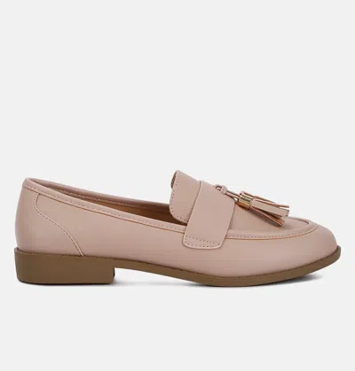 London Rag Alibi Tassels Detail Loafers In Beige