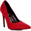 London Rag Alter Ego Diamante Set High Heeled Pumps Sandal In Red