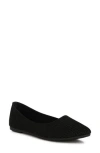 London Rag Ammie Ribbed Knit Ballet Flat In Black
