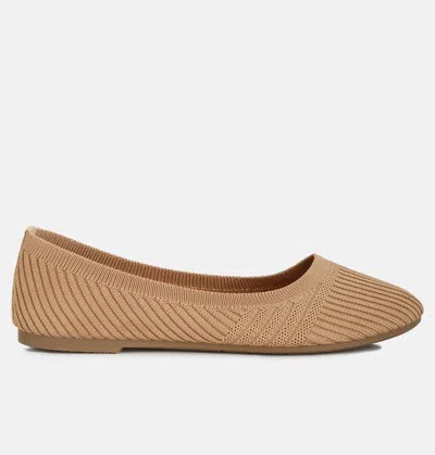 London Rag Ammie Solid Casual Ballet Flats In Brown