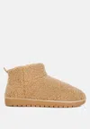 London Rag Anatole Fleece Exterior Fluffy Boots In White