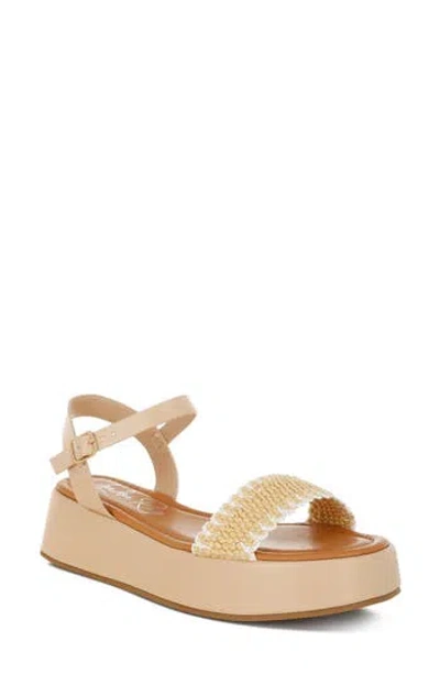 London Rag Anglong Raffia Platform Wedge Sandal
