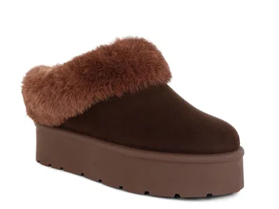 London Rag Aniso Platform Bootie In Brown