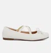 London Rag Arimer Criss Cross Strap Ballet Flats In White