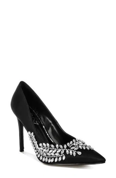 London Rag Ashlyn Crysal Leaf Pump In Black