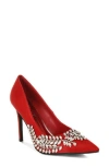 London Rag Ashlyn Crysal Leaf Pump In Red