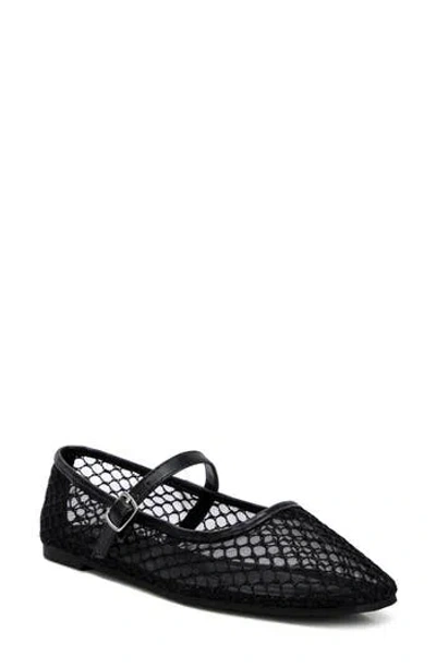 London Rag Averona Mary Jane Flat In Black