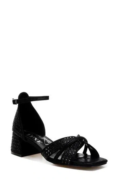 London Rag Babylon Embellished Block Heel Sandal In Animal Print