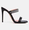 London Rag Bandy High Heel Metal Ball Sandals In Black