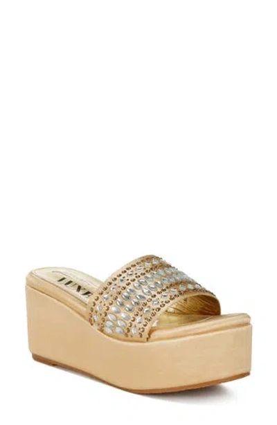 London Rag Batanga Platform Wedge Sandal In Gold