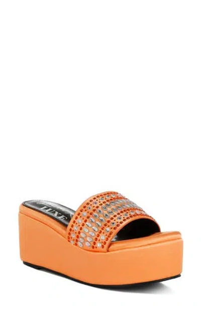 London Rag Batanga Platform Wedge Sandal In Orange