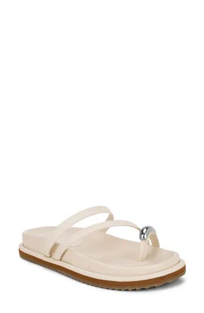 London Rag Beaded Toe Loop Slide Sandal In Neutral