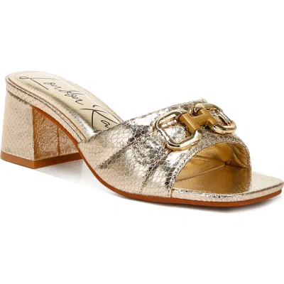 London Rag Bellamy Mule Sandal In Gold