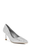 London Rag Benjamins Rhinestone Pump In Silver