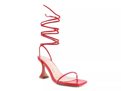 London Rag Biten Berry Sandal In Red