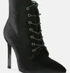 London Rag Bornsta Velvet High Heeled Velvet Boots In Grey