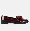 London Rag Bowberry Bow-tie Patent Loafers In Burgundy