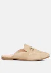 London Rag Briar Horsebit Embellishment Slip On Mules In Beige
