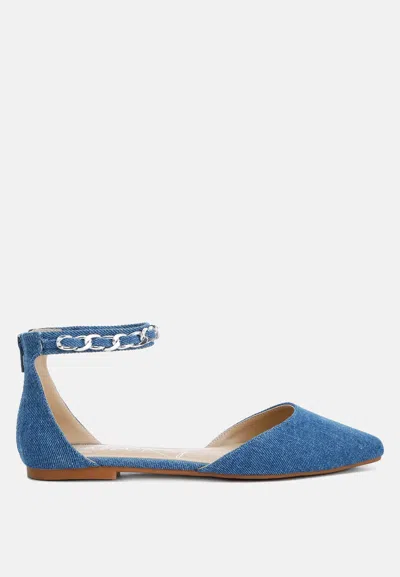 London Rag Buqisi Chain Embellished Flat Sandals In Multi
