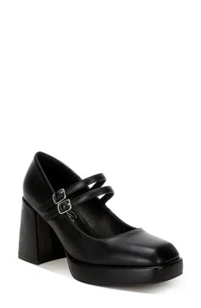 London Rag Cabota Leather Mary Jane Sandal In Black