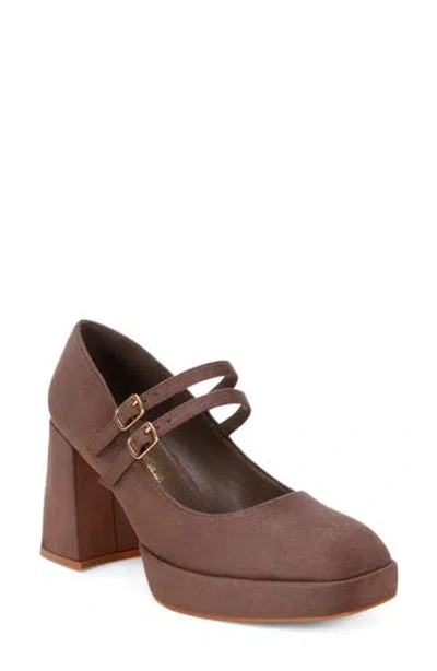 London Rag Cabota Leather Mary Jane Sandal In Brown