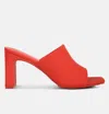London Rag Cannes Slim Block Heel Sandals In Orange
