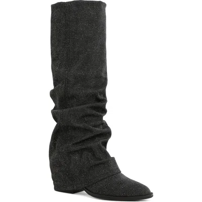 London Rag Capella Ruched Boot In Black
