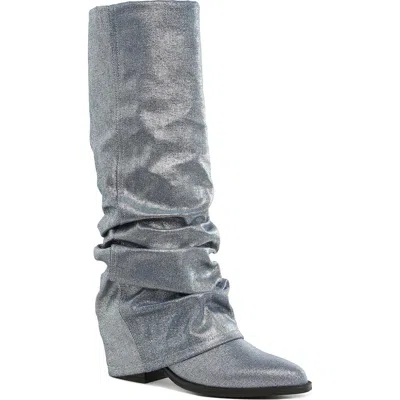 London Rag Capella Ruched Boot In Gray