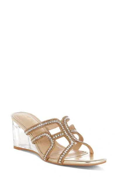London Rag Caqueta Clear Heel Sandal In Gold