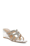 London Rag Caqueta Clear Heel Sandal In Silver