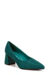 London Rag Caspia Pointed Toe Pump In Bottle Green