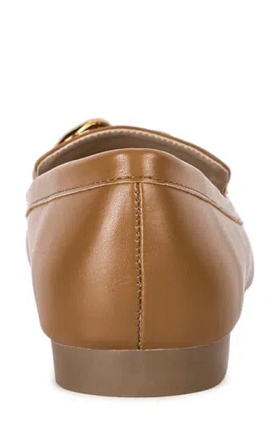 London Rag Chain Detail Faux Leather Loafer In Tan