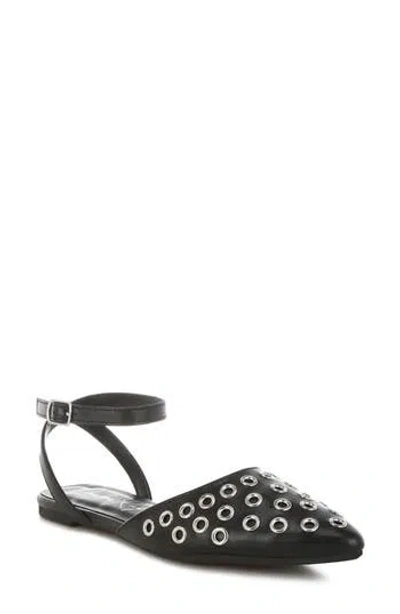 London Rag Chalcis Rivet Flat In Black
