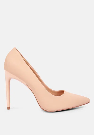 London Rag Charade Mid Heel Sandals In Beige