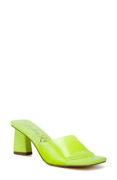 London Rag Clear Flirt Slide Sandal In Green