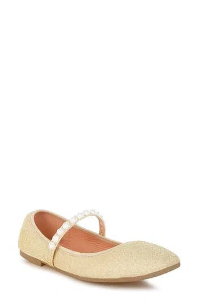 London Rag Corphee Mary Jane Flat In Gold