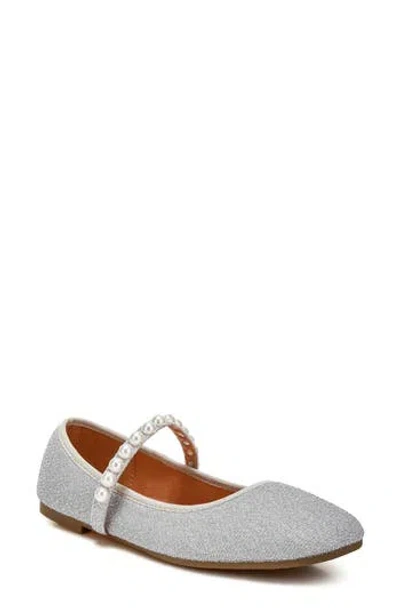 London Rag Corphee Mary Jane Flat In Silver