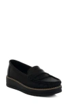 London Rag Croyda Fringe Platform Loafer In Black