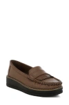 London Rag Croyda Fringe Platform Loafer In Taupe
