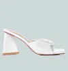 London Rag Cupid Kiss Pleated Twist Strap Sandals In White