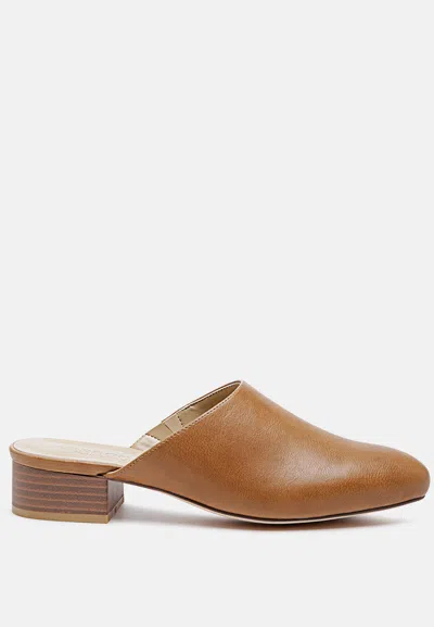 London Rag Daelia Solid Low Heel Mules